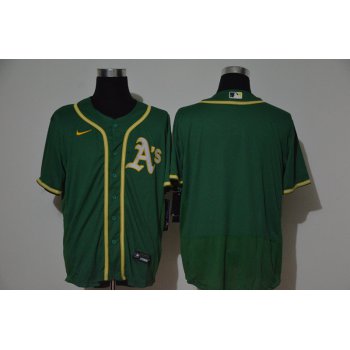 Men's Oakland Athletics Blank Green Stitched MLB Cool Base Nike Jersey