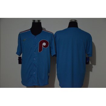 Men's Philadelphia Phillies Blank Light Blue Cooperstown Collection Stitched MLB Nike Jersey