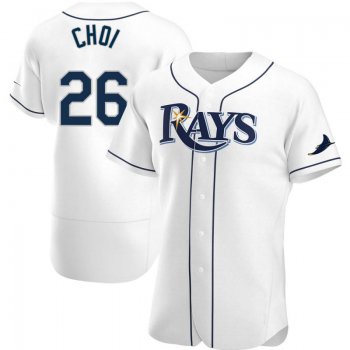 Men's Tampa Bay Rays #26 Ji-Man Choi White Home Nike Jersey