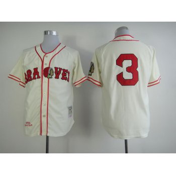 Atlanta Braves #3 Babe Ruth 1963 Cream Throwback Jersey