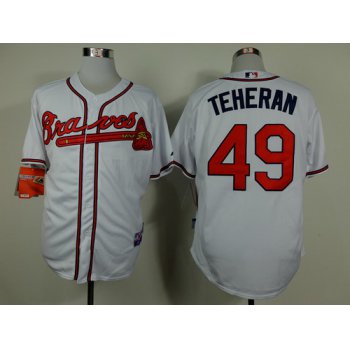 Atlanta Braves #49 Julio Teheran White Jersey