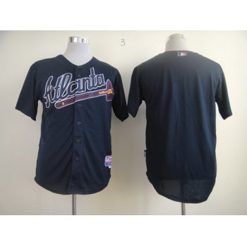 Atlanta Braves Blank Navy Blue Jersey