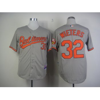 Baltimore Orioles #32 Matt Wieters Gray Jersey