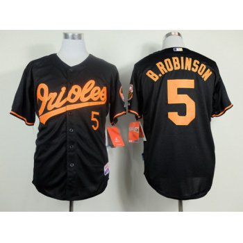 Baltimore Orioles #5 Brooks Robinson Black Cool Base Jersey