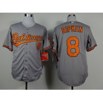 Baltimore Orioles #8 Cal Ripken Gray Cool Base Jersey