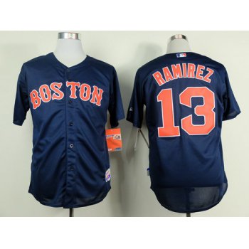 Boston Red Sox #13 Hanley Ramirez Navy Blue Jersey