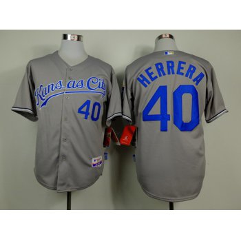 Kansas City Royals #40 Kelvin Herrera Gray Jersey