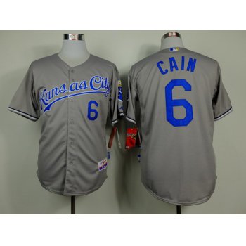 Kansas City Royals #6 Lorenzo Cain Gray Jersey