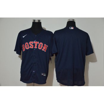 Men's Boston Red Sox Blank Navy Blue Stitched MLB Flex Base Nike Jersey