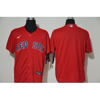 Men's Boston Red Sox Blank Red Stitched MLB Flex Base Nike Jersey