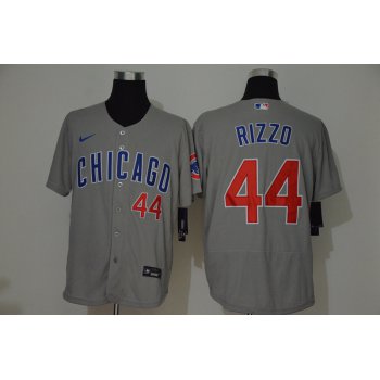 Men's Chicago Cubs #44 Anthony Rizzo Gray Stitched MLB Flex Base Nike Jersey