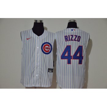 Men's Chicago Cubs #44 Anthony Rizzo White 2020 Cool and Refreshing Sleeveless Fan Stitched MLB Nike Jersey