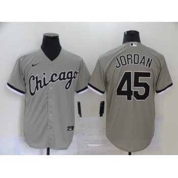 Men's Chicago White Sox #45 Michael Jordan Grey Stitched MLB Cool Base Nike Jersey