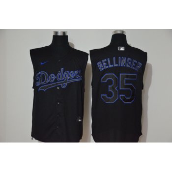 Men's Los Angeles Dodgers #35 Cody Bellinger Lights Out Black Fashion 2020 Cool and Refreshing Sleeveless Fan Stitched MLB Nike Jersey