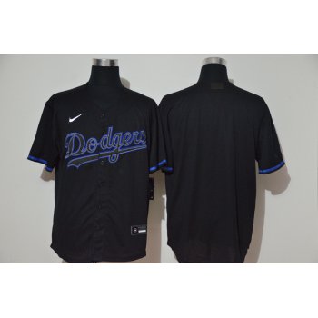 Men's Los Angeles Dodgers Blank Lights Out Black Fashion Stitched MLB Cool Base Nike Jersey