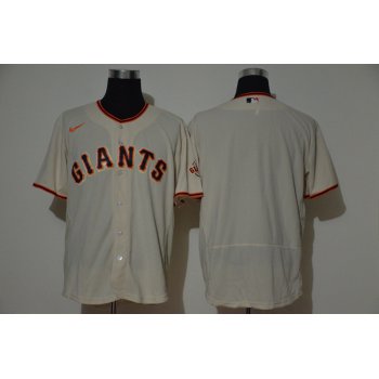 Men's San Francisco Giants Blank Cream Stitched Nike MLB Flex Base Jersey