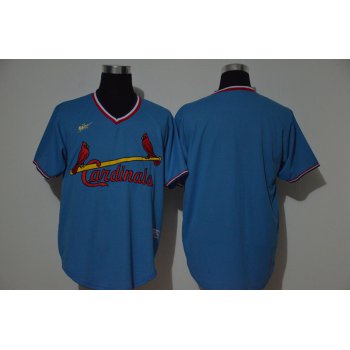 Men's St. Louis Cardinals Blank Light Blue Throwback Cooperstown Stitched MLB Cool Base Nike Jersey