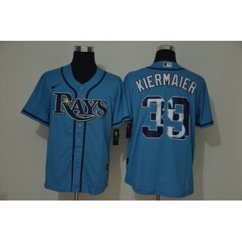 Men's Tampa Bay Rays #39 Kevin Kiermaier Light Blue Team Logo Stitched MLB Cool Base Nike Jersey