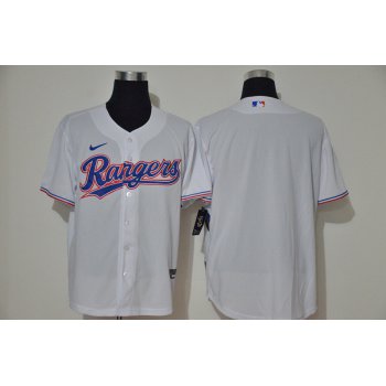 Men's Texas Rangers Blank White Cooperstown Collection Stitched MLB Nike Jersey