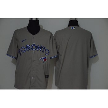 Men's Toronto Blue Jays Blank Gray Stitched MLB Cool Base Nike Jersey