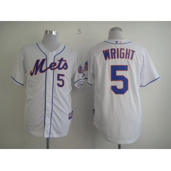 New York Mets #5 David Wright White Jersey