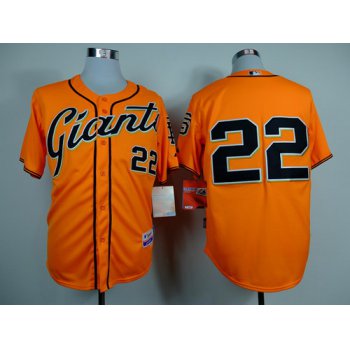 San Francisco Giants #22 Jake Peavy Orange Jersey