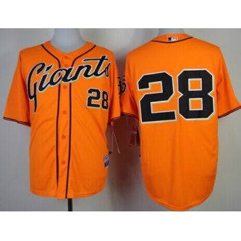 San Francisco Giants #28 Buster Posey Orange Jersey