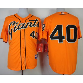 San Francisco Giants #40 Madison Bumgarner Orange Jersey