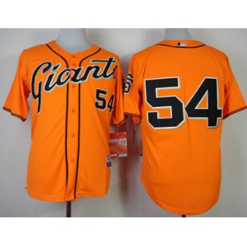 San Francisco Giants #54 Sergio Romo Orange Jersey