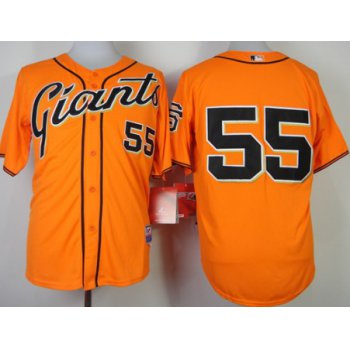 San Francisco Giants #55 Tim Lincecum Orange Jersey