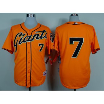 San Francisco Giants #7 Gregor Blanco Orange Jersey