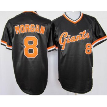 San Francisco Giants #8 Joe Morgan Black Throwback Jersey