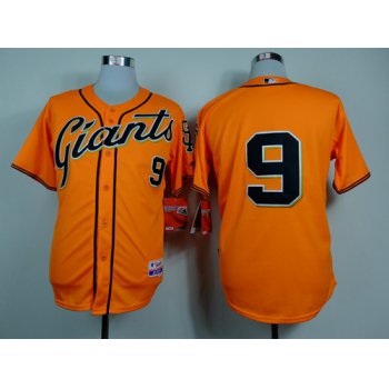 San Francisco Giants #9 Brandon Belt Orange Jersey