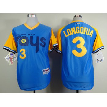 Tampa Bay Rays #3 Evan Longoria 1988 Light Blue Jersey