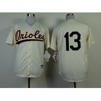 Baltimore Orioles #13 Manny Machado 1954 Cream Jersey