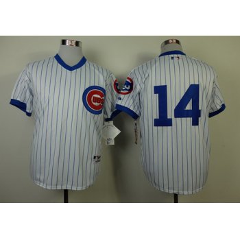 Chicago Cubs #14 Ernie Banks 1988 White Pullover Jersey