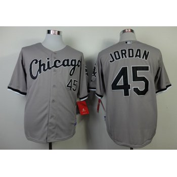 Chicago White Sox #45 Michael Jordan Gray Cool Base Jersey