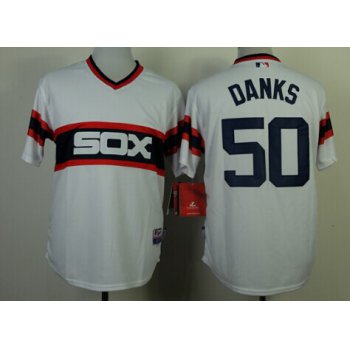 Chicago White Sox #50 John Danks 1983 White Pullover Jersey