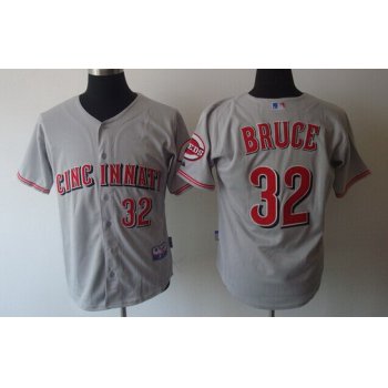 Cincinnati Reds #32 Jay Bruce Gray Jersey