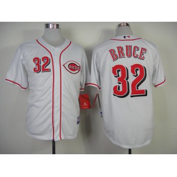 Cincinnati Reds #32 Jay Bruce White Jersey