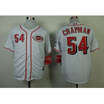 Cincinnati Reds #54 Aroldis Chapman White Jersey