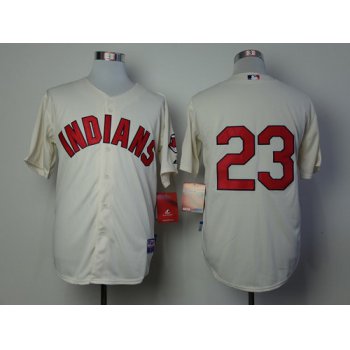 Cleveland Indians #23 Michael Brantley Cream Jersey