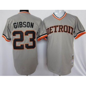 Detroit Tigers #23 Kirk Gibson 1984 Gray Throwback Jersey