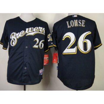 Milwaukee Brewers #26 Kyle Lohse Navy Blue Jersey