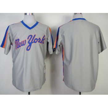 New York Mets Blank 1987 Gray Throwback Jersey