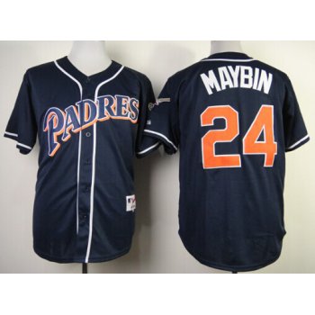 San Diego Padres #24 Cameron Maybin 1998 Navy Blue Jersey