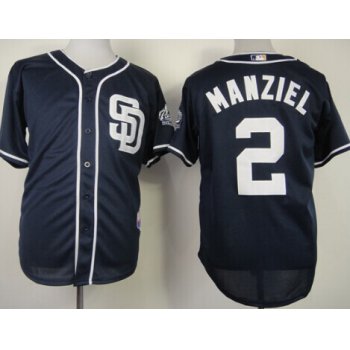 San Diego Padres #2 Johnny Manziel Navy Blue Jersey