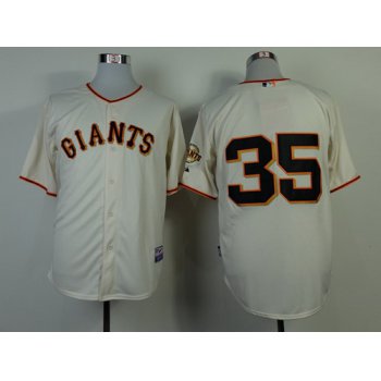 San Francisco Giants #35 Brandon Crawford Cream Jersey