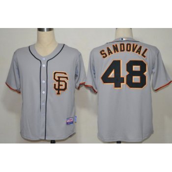 San Francisco Giants #48 Pablo Sandoval Gray SF Edition Jersey