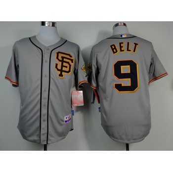 San Francisco Giants #9 Brandon Belt Gray SF Edition Jersey